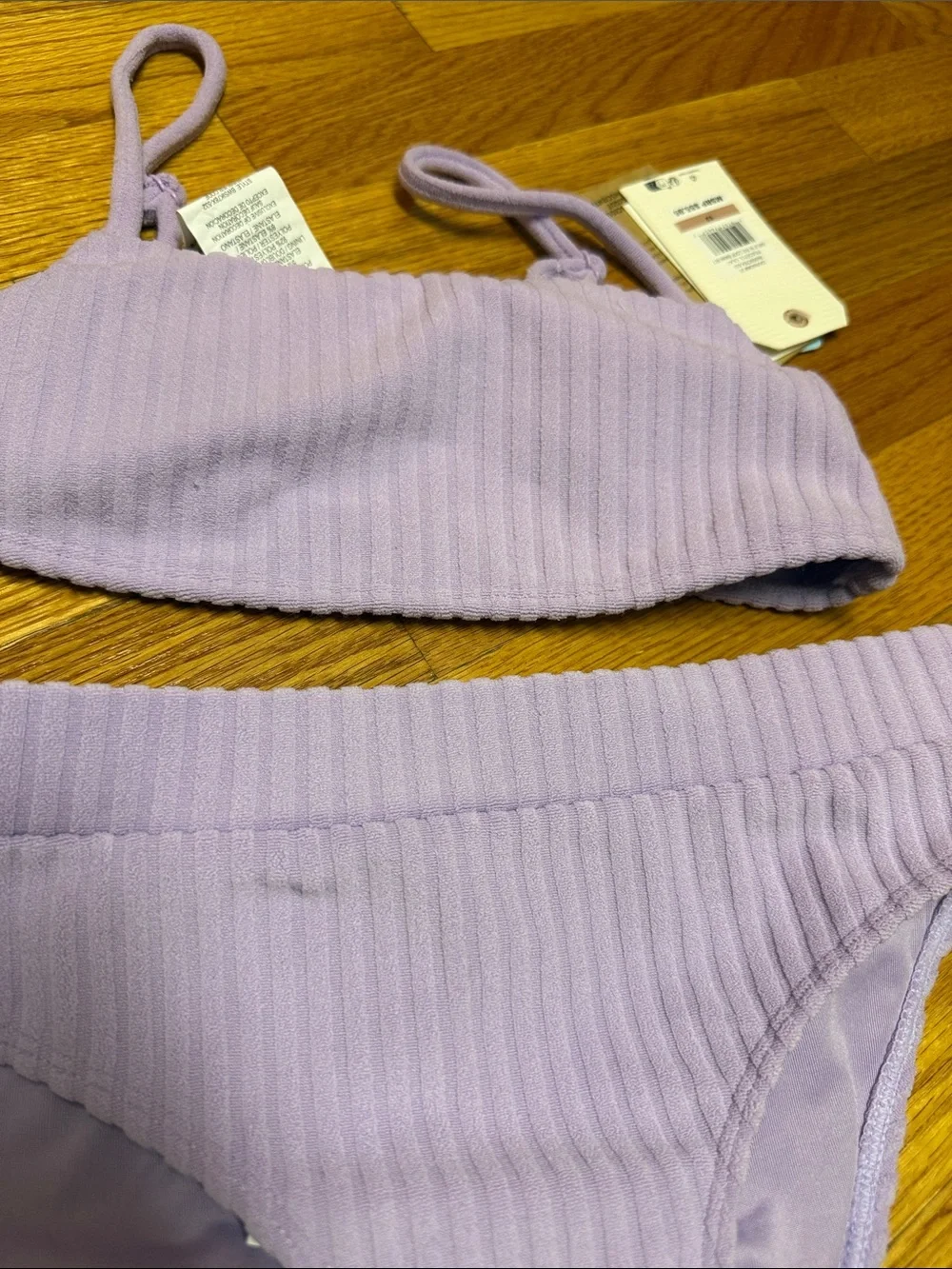 Billabong Lilac Ribbed Girls Two-Piece Bikini